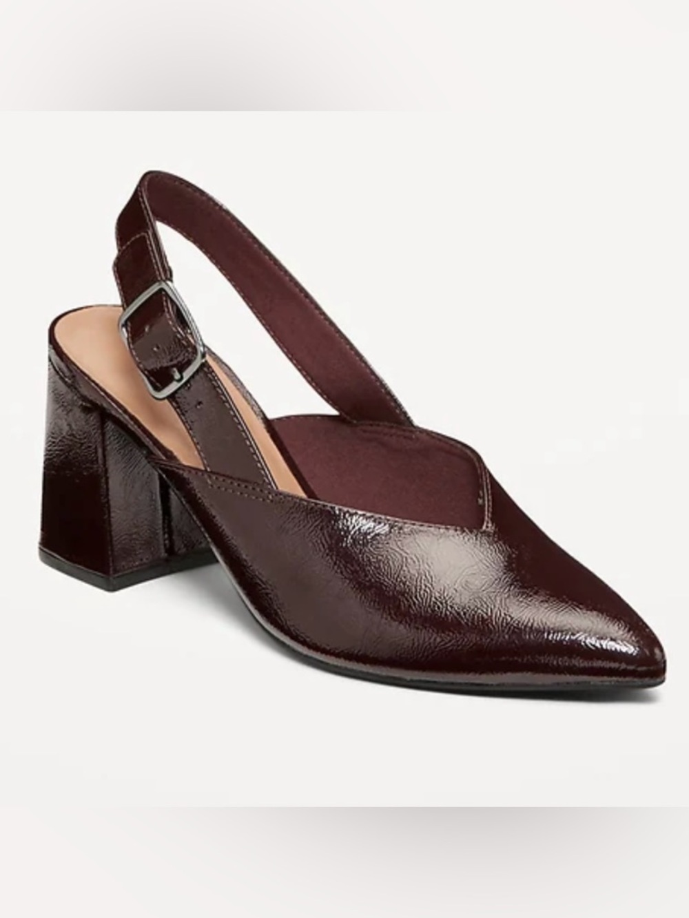 🆕 Faux-Leather Slingback Heels in Boxwood